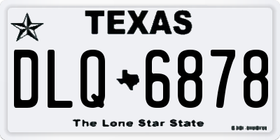 TX license plate DLQ6878