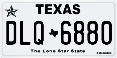 TX license plate DLQ6880