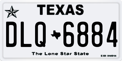 TX license plate DLQ6884