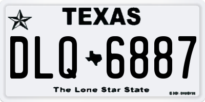 TX license plate DLQ6887