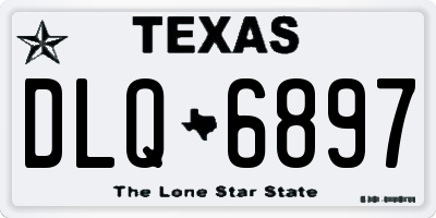 TX license plate DLQ6897