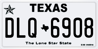 TX license plate DLQ6908