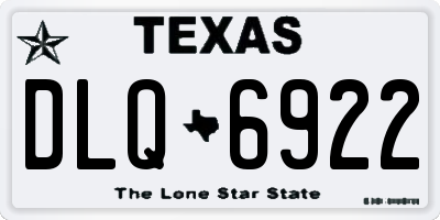 TX license plate DLQ6922