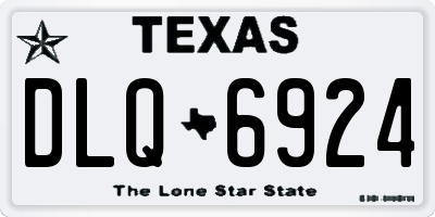 TX license plate DLQ6924