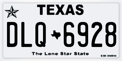 TX license plate DLQ6928