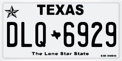 TX license plate DLQ6929