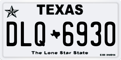 TX license plate DLQ6930