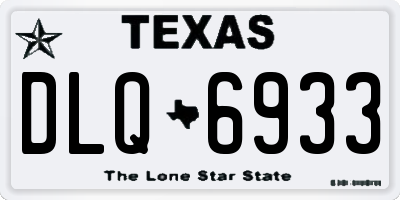 TX license plate DLQ6933