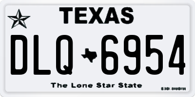 TX license plate DLQ6954