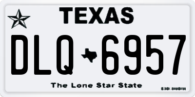 TX license plate DLQ6957