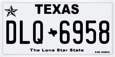 TX license plate DLQ6958