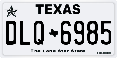 TX license plate DLQ6985