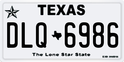 TX license plate DLQ6986