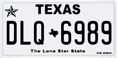 TX license plate DLQ6989