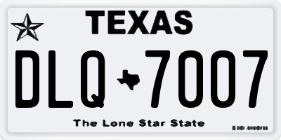 TX license plate DLQ7007