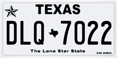 TX license plate DLQ7022