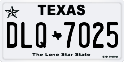 TX license plate DLQ7025