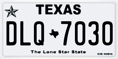 TX license plate DLQ7030