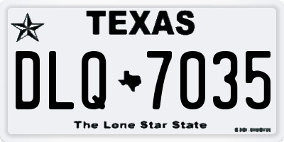 TX license plate DLQ7035