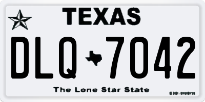 TX license plate DLQ7042