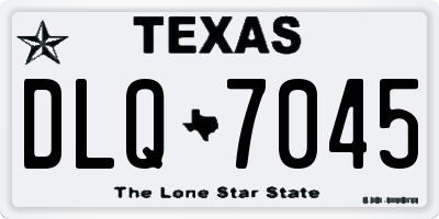 TX license plate DLQ7045