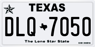 TX license plate DLQ7050