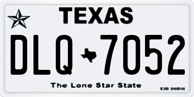 TX license plate DLQ7052