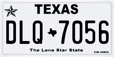 TX license plate DLQ7056