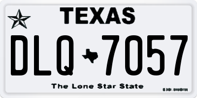 TX license plate DLQ7057