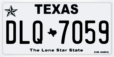 TX license plate DLQ7059