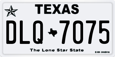 TX license plate DLQ7075