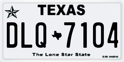 TX license plate DLQ7104