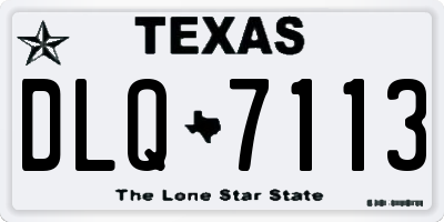 TX license plate DLQ7113