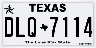 TX license plate DLQ7114