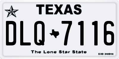 TX license plate DLQ7116