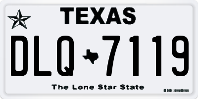 TX license plate DLQ7119