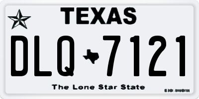 TX license plate DLQ7121