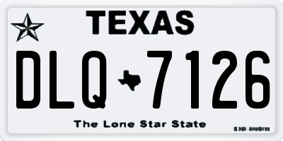 TX license plate DLQ7126