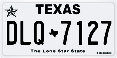 TX license plate DLQ7127