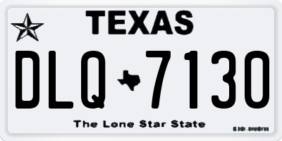 TX license plate DLQ7130