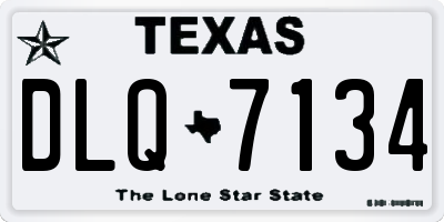 TX license plate DLQ7134