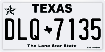 TX license plate DLQ7135