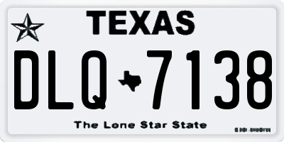 TX license plate DLQ7138
