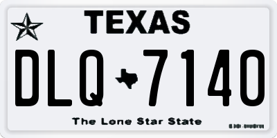 TX license plate DLQ7140