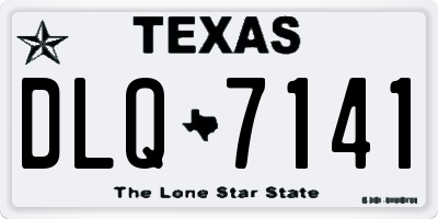 TX license plate DLQ7141