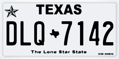 TX license plate DLQ7142