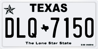 TX license plate DLQ7150