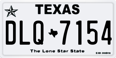 TX license plate DLQ7154