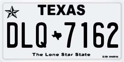 TX license plate DLQ7162