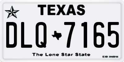 TX license plate DLQ7165